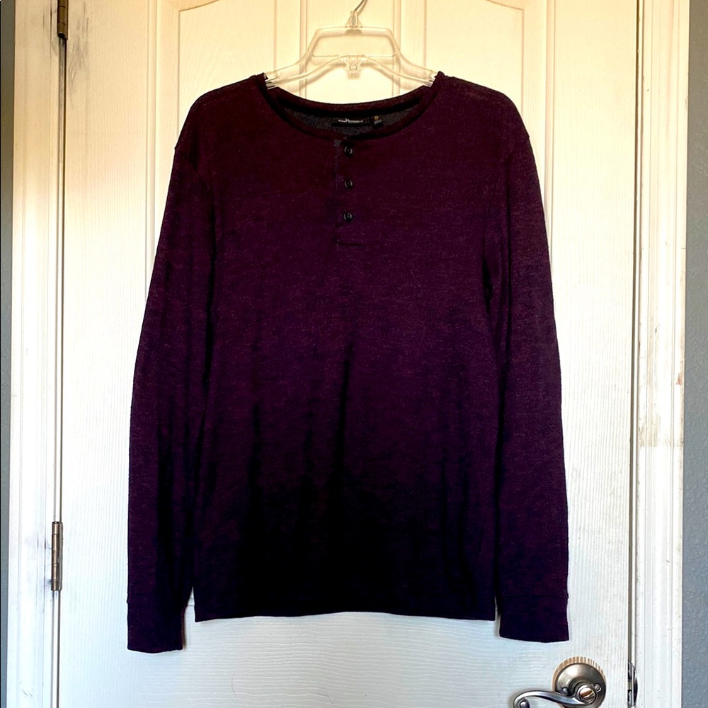 Marc Anthony Maroon Long Sleeve T-Shirt
